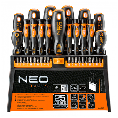 Sada skrutkovačov 37ks so stojanom NEO tools