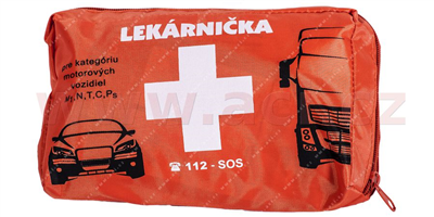 Autolékárnička SK - textilní (výbava dle vyhlášky MZ SR č.143 / 2009) oranžová