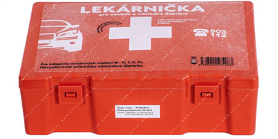 Autolékárnička SK - plastová (výbava dle vyhlášky MZ SR č.143 / 2009) oranžová