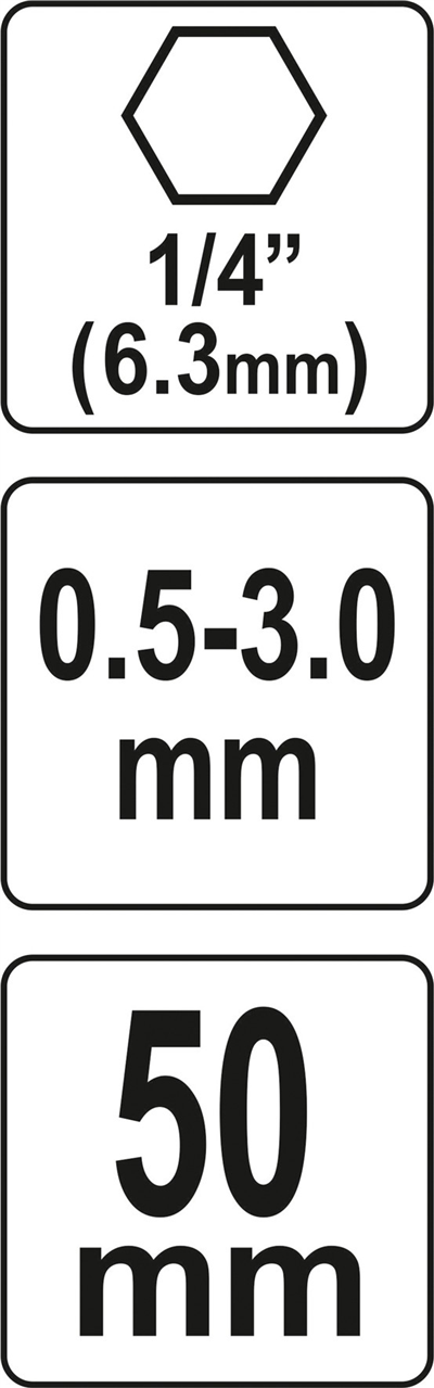 Bezkľúčové rýchloupínacie skľučovadlo 0,5-3,0 mm HEX