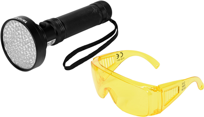 Súprava 100 LED UV lampy + okuliare