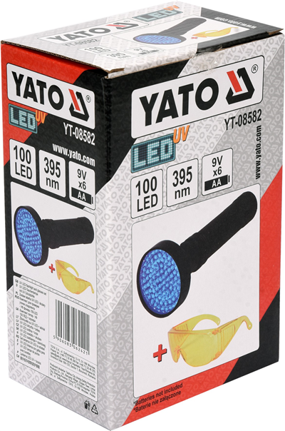 Súprava 100 LED UV lampy + okuliare
