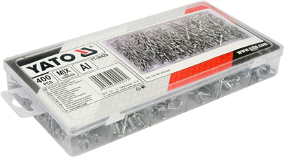 Sada hliníkových nitov 400ks (2,4, 3,2, 4,0, 4,8mm)
