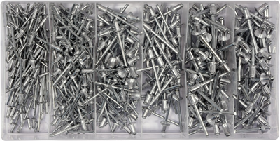 Sada hliníkových nitov 400ks (2,4, 3,2, 4,0, 4,8mm)