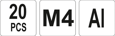 Nýtovací matice hliníková M4, 20ks