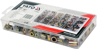 Sada oceľových nitovacích matíc M3-M10 150 ks