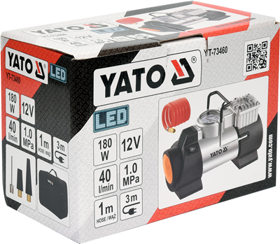 Kompresor 12V s LED lampou 180W