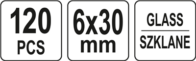 Sada sklenených poistiek 120 ks