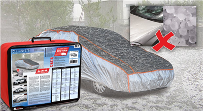Ochranná plachta proti kroupám SUV-VAN 530x205x160cm