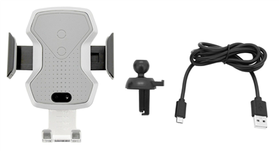 Držák telefonu LUKE-X bezdrátové nabíjení 10W silver