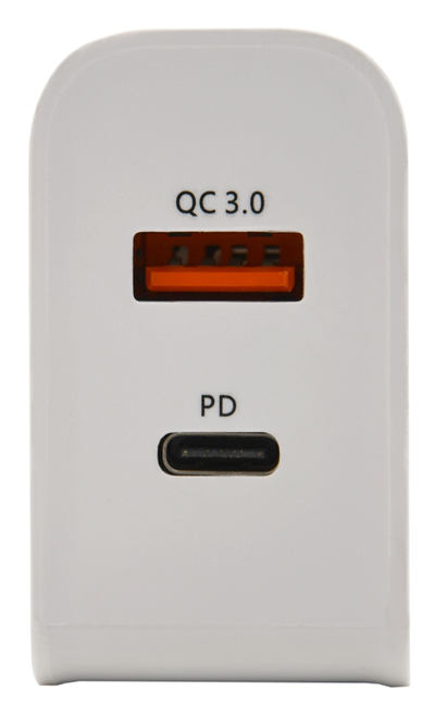 Zástrčka QUICK CHARGE 3.0 230V USB-A / USB-C 18W