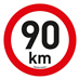 Samolepka omezení rychlosti  90 km/h reflexní (200 mm)