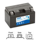 Exide AGM12-8 motobaterie AGM naplněná z výroby 12V 8,6Ah 145A 150x87x93 LEVÁ