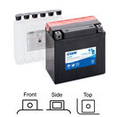 Exide ETX9C-BS motobaterie AGM suchá, přednabitá 12V 9Ah 120A 135x75x139 LEVÁ