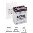 Exide EB14L-B2 motobaterie suchá, přednabitá 12V 14Ah 145A 134x89x166 pravý odvod plynu