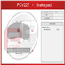 deska brzdová BPW - Profi Part, 210x102x30, PCV227