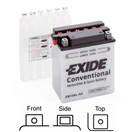 Exide EB12AL-A2 motobaterie suchá, přednabitá 12V 12Ah 165A 134x80x160