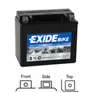 Exide AGM12-10 motobaterie AGM naplněná z výroby 12V 10Ah 150A 150x87x130 LEVÁ
