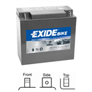 Exide GEL12-16 motobaterie GEL 12V 16Ah 100A 180x75x165