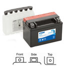 Exide ETX9-BS motobaterie AGM suchá, přednabitá 12V 8Ah 120A 150x87x105 LEVÁ