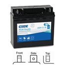 Exide AGM12-18 motobaterie AGM naplněná z výroby 12V 18Ah 250A 181x77x167