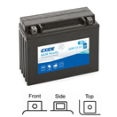 Exide AGM12-23 motobaterie AGM naplněná z výroby 12V 21Ah 350A 205x86x162