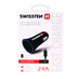 Zástrčka SWISSTEN s 2x USB výstupem 2,4 A, 12/24V s kabelem 