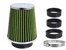 151-0114 Filtr vzduchový UNI 120x130x90mm, zelený/chrom, adaptér 60,63,70mm, 86009