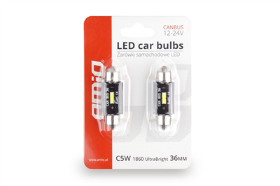 LED žiarovky CANBUS 1860 1SMD UltraBright Festoon C5W C10W C3W 36mm White 12V/24V