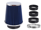 151-0115 Filtr vzduchový UNI 120x130x90mm, modrý/chrom, adaptér 60, 63, 70mm, 86001