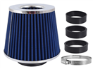 Carmotion 86005 Filtr vzduchový UNI 155x130x120mm, modrý/chrom, adaptér 60, 63, 70mm, 86005
