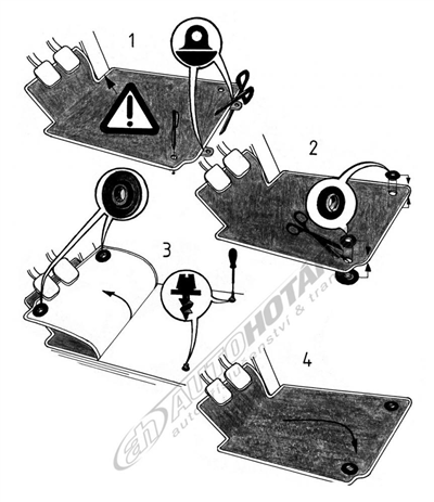 Gumové autokoberce Audi A4 2007-2015