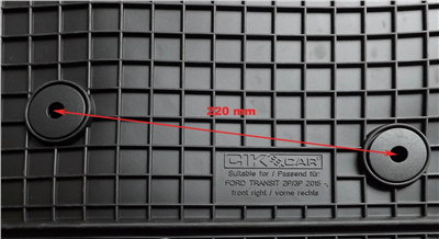 Gumové autokoberce Ford Transit 2014- (4 fixace)