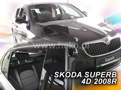 Ofuky oken Škoda Superb II. 2008-2015 (4 díly, sedan)