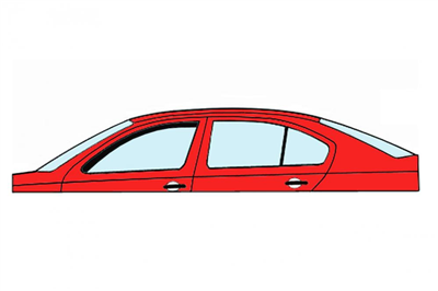 Ofuky oken Audi A3 1996-2003 (přední, 5 dveří)