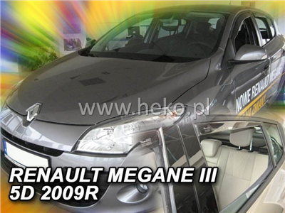 Ofuky oken Renault Megane 2009-2016 (4 díly, hatchback)