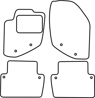 Textilní autokoberce Volvo S80 1998-2006