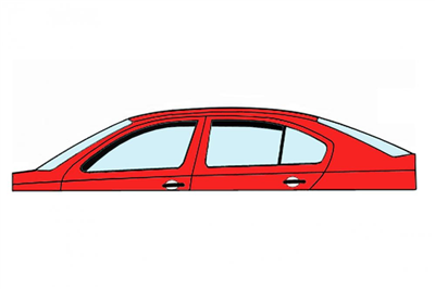 Ofuky oken Peugeot 407 2004-2010 (4 díly, sedan)
