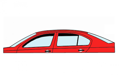 Ofuky oken Audi A4 2008-2016 (4 díly, sedan)