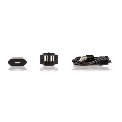 Nabíječka s microUSB (autozapalovač + 230V)