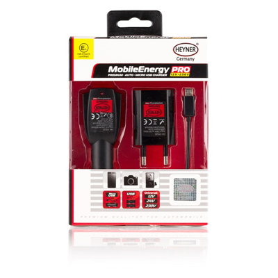 Nabíječka s microUSB (autozapalovač + 230V)