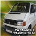 Deflektor kapoty VW Transporter T4 1990-2000 (hranatá světla