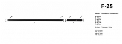 Boční ochranné lišty Ford Ka 2008- (hatchback)