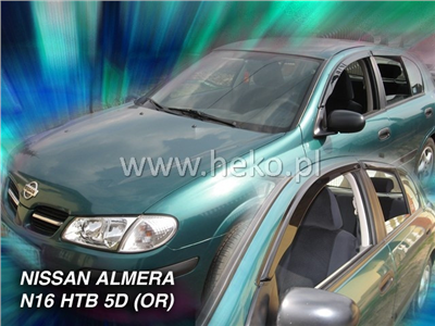 Ofuky oken Nissan Almera 2000-2006 (4 díly, 5 dveří)