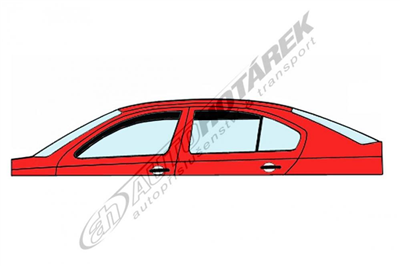 Ofuky oken Toyota Avensis 1999-2003 (4 dveře, 4 díly,  liftback)