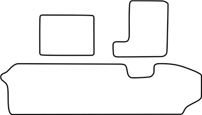 Textilní autokoberce VW Transporter T4 1990-2003 (II. řada, výřez pro topení)