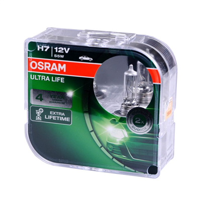 Autožárovky H7, 12V, 55W, PX26d, Ultra Life (2ks)