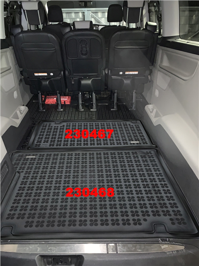 Gumová vana do kufru Ford Tourneo Custom 2012-2018 (krátká verze, za 3. řadu)