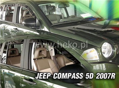 Ofuky oken Jeep Compass 2007-2016 (přední)