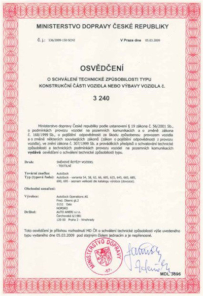 Textilní sněhové řetězy AutoSock AL 79 (nákladní auta)
